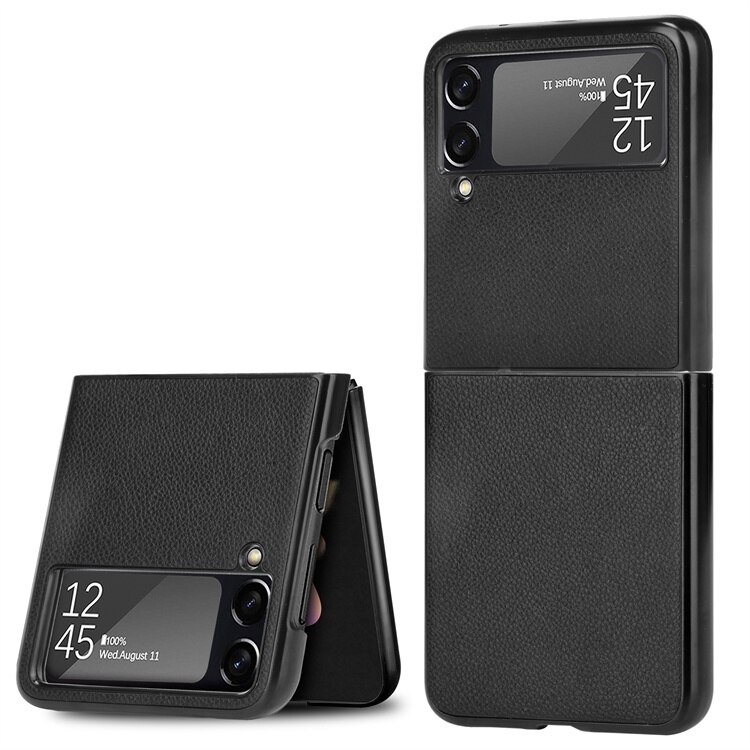 Ốp điện thoại da PU cứng siêu mỏng thời trang cho Samsung Galaxy Z Flip 3 5g / Samsung Z Flip3 Zflip3
