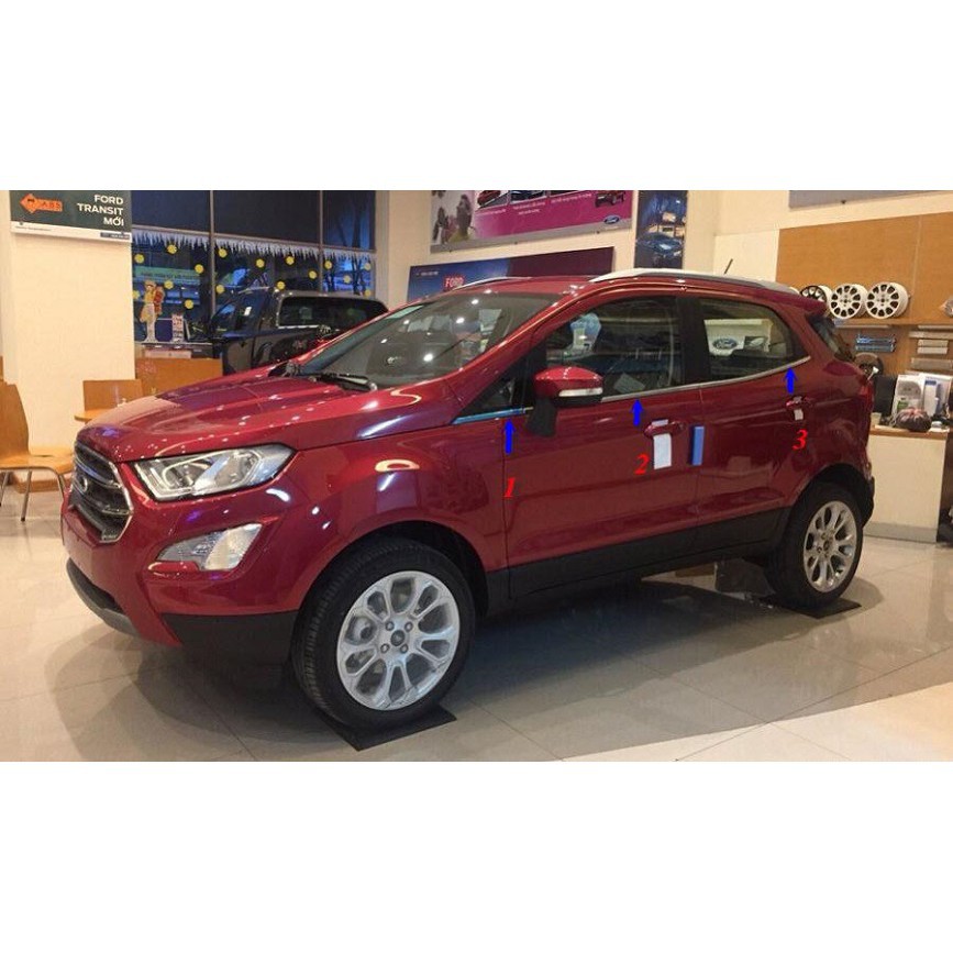 Nẹp Chân Kính Inox Cho Xe Ford Ecosport đời 2015 đến 2019
