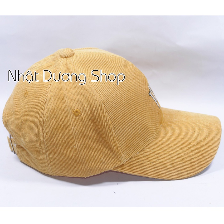 Mũ lưỡi trai ❤️ Nón kết thêu hình chữ ngẫu nhiên chất liệu nhung tăm cao cấp form unisex nam nữ