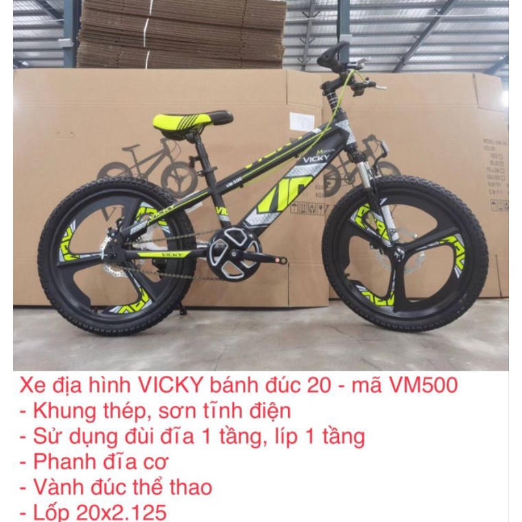 Xe đạp thể thao trẻ em vicky bánh đúc size 20"