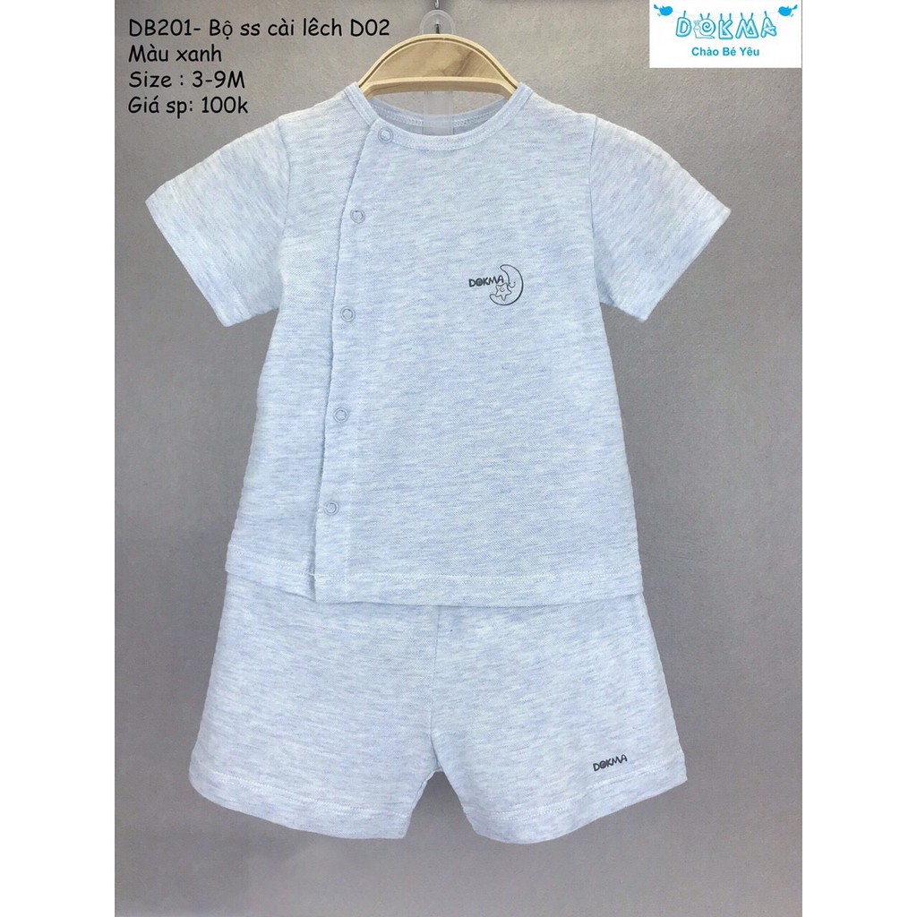 Dokma - Bộ ss cài lệch cho bé 3-9m