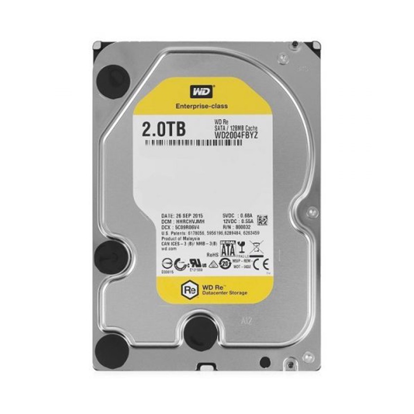 Ổ cứng HDD WD Gold (2TB/3.5/SATA 3/128MB Cache/7200RPM) (WD2005FBYZ)