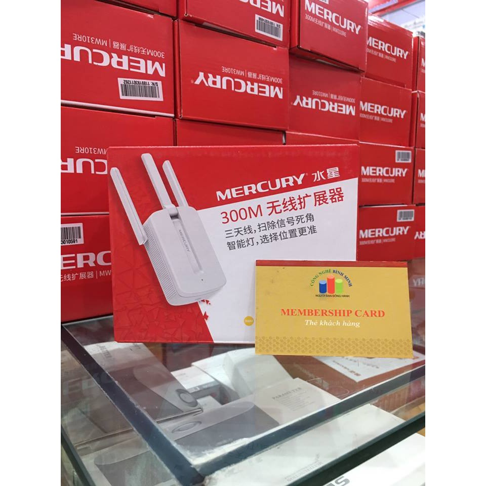 Kích sóng WIFI MERCURY MW310RE 3 râu (Chính hãng - Bảo hành 03 tháng) | BigBuy360 - bigbuy360.vn