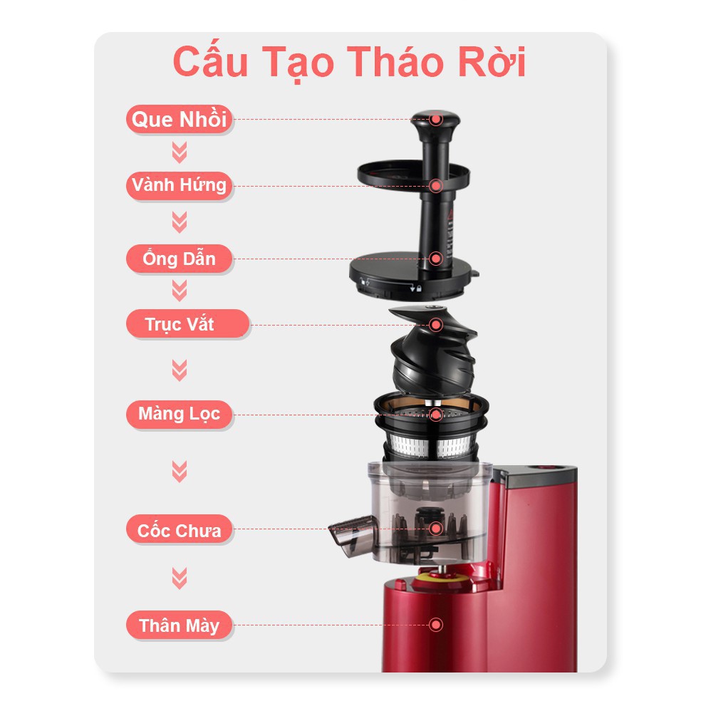 MÁY ÉP TRÁI CÂY TỐC ĐỘ CHẬM SAVTM JE-07 [BẢO HÀNH 6 THÁNG - GIÁ TỐT]