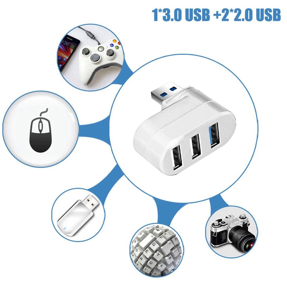 Cục sạc USB 3/6 cổng 3.0/2.0 có chức năng đọc thẻ tốc độ cao màu trắng | BigBuy360 - bigbuy360.vn