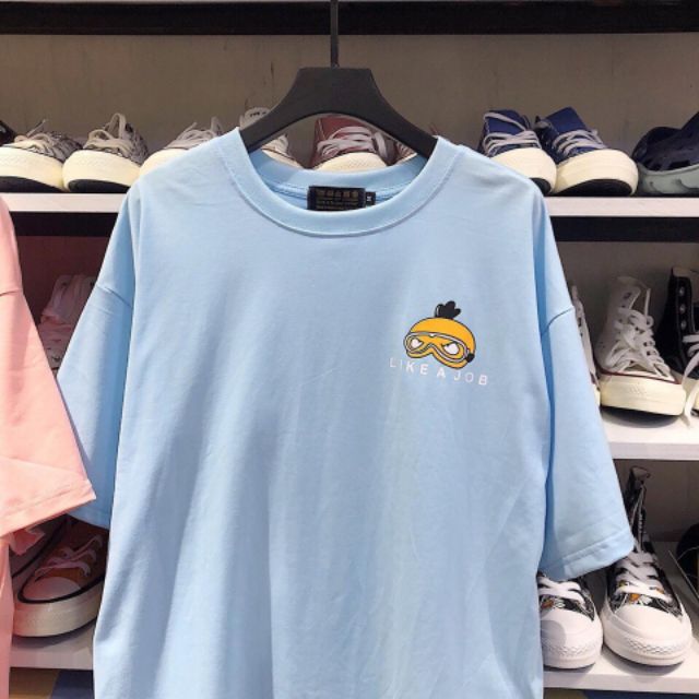 [ Hình thật ] Áo thun tay lỡ Unisex Vịt Like A Job🦆