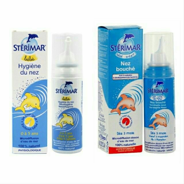 Xịt muối biển Sterimar (kháng viêm) Pháp 100ml