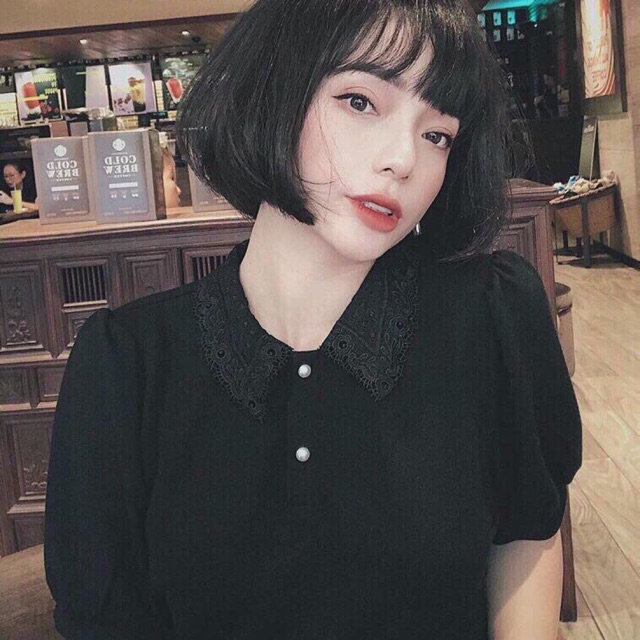 Áo sơ mi cổ ren