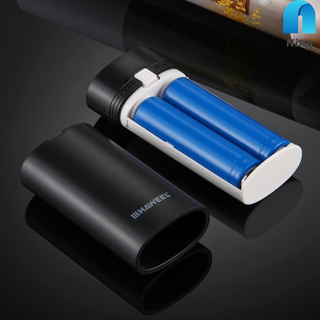Vỏ Đựng Pin HAWEEL 18650 2 Ngăn Với Đầu Ra USB Tiện Dụng