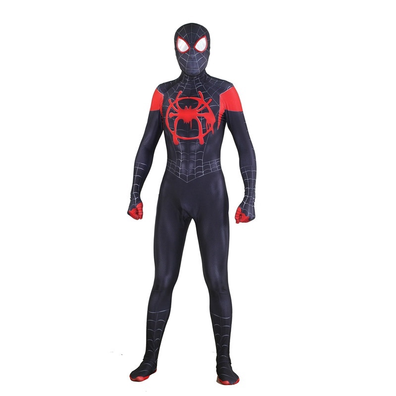 Spider-Man Into The Spider Verse Cosplay Costume Miles Morales 3D Printed Bodysuit Zentai Suit