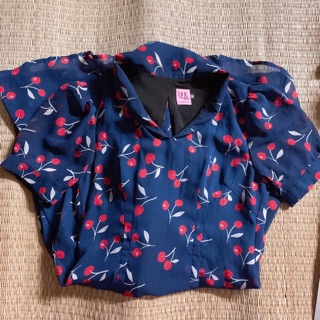 Pass đầm cherry xanh size M của Lep’
