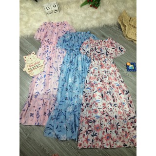 VÁY MAXI TRỄ VAI HOA NHÍ