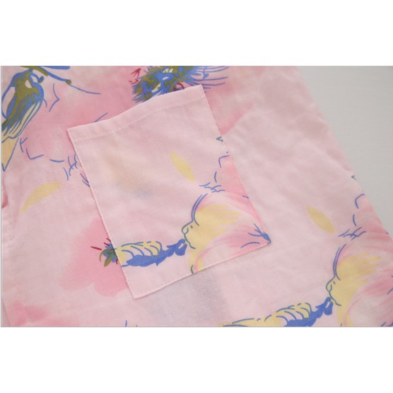 Đồ bộ mặc nhà Yukata quần đùi họa tiết màu sắc tôn da, vải thô Nhật mềm mại thoáng mát