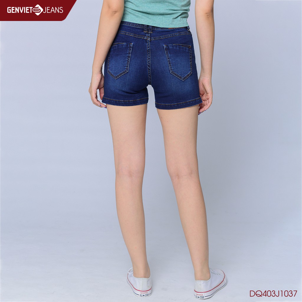 Quần Short Jeans Nữ GENVIET DQ403J1037