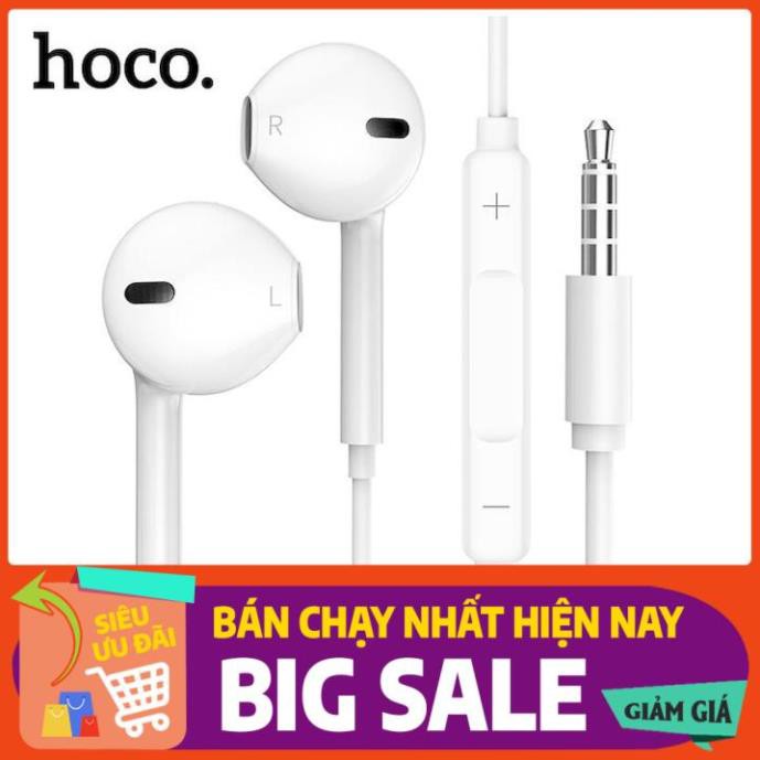 Tai nghe Hoco M1 Jack 3.5mm tích hợp Mic và nút chỉnh Volume cho iOS & Android