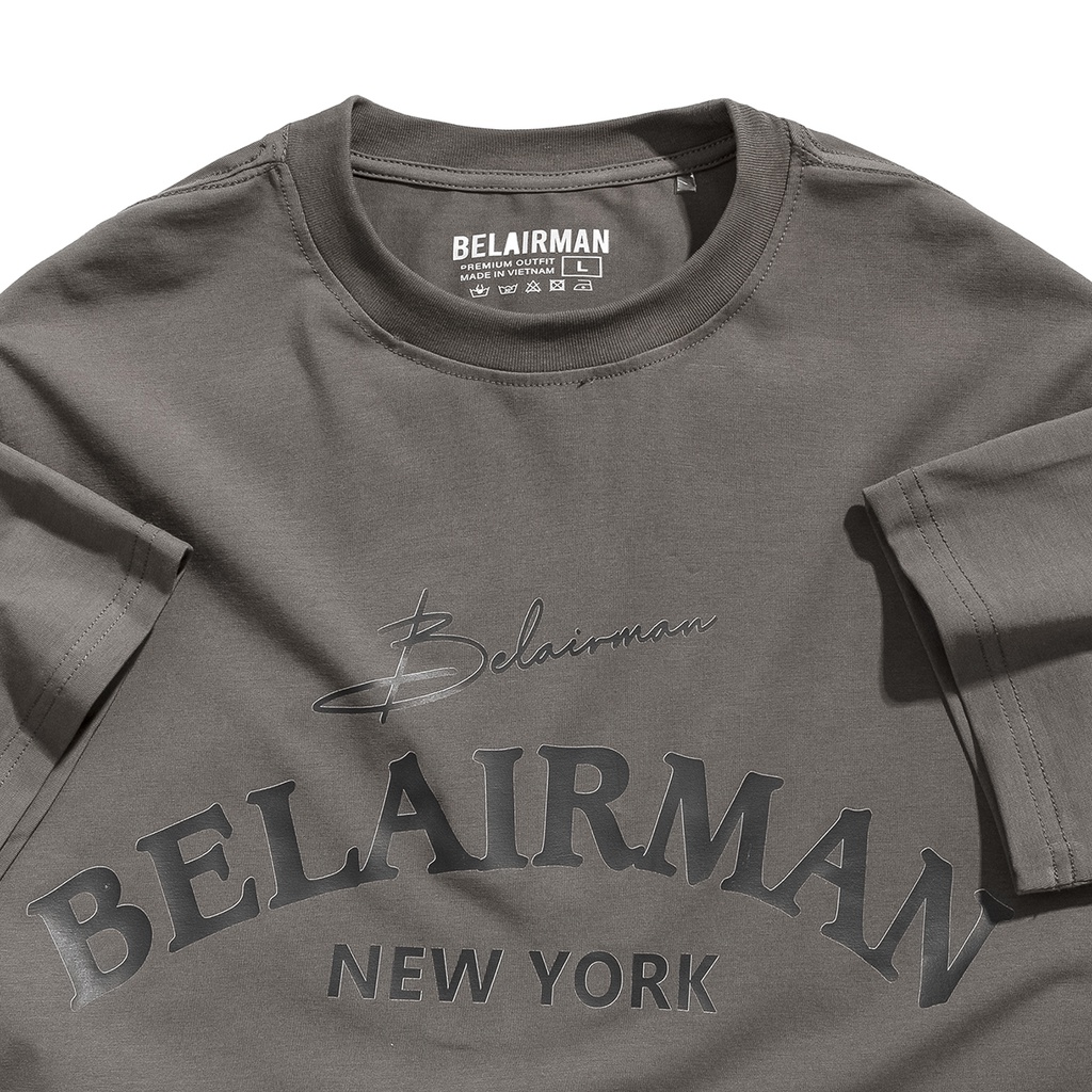 Áo thun in tay ngắn nam nữ cổ tròn vải Cotton trơn dày dặn, nhiều màu ATTR0057 - BELAIRMAN