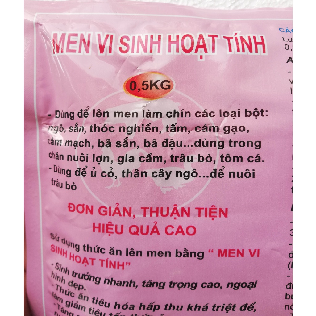 2 gói Men ủ vi sinh hoạt tính 500g tổng = 1kg