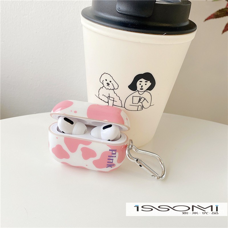 Vỏ Bảo Vệ Hộp Sạc Tai Nghe Airpods 1 / 2 / 3 / Pro Họa Tiết Bò Sữa Xinh Xắn | BigBuy360 - bigbuy360.vn