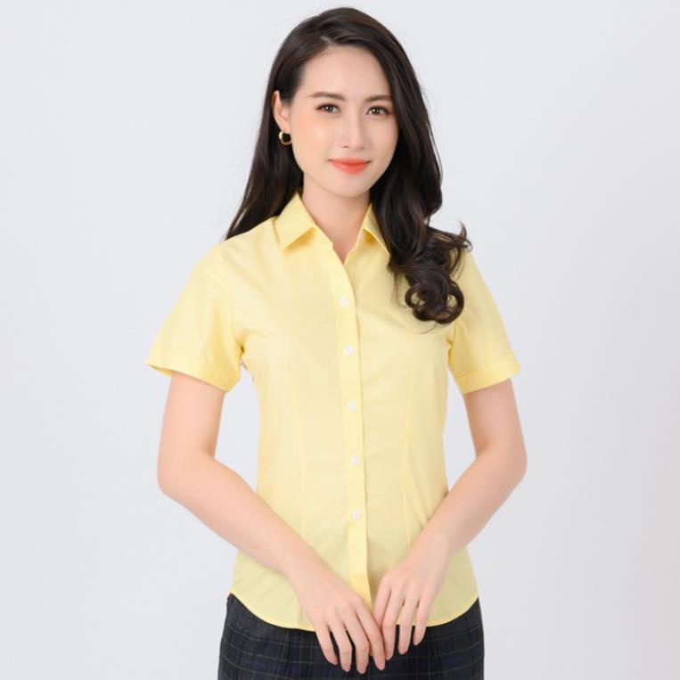 Áo sơ mi Thái Hòa tay ngắn trơn không giãn N047 - 9 MÀU SẮC