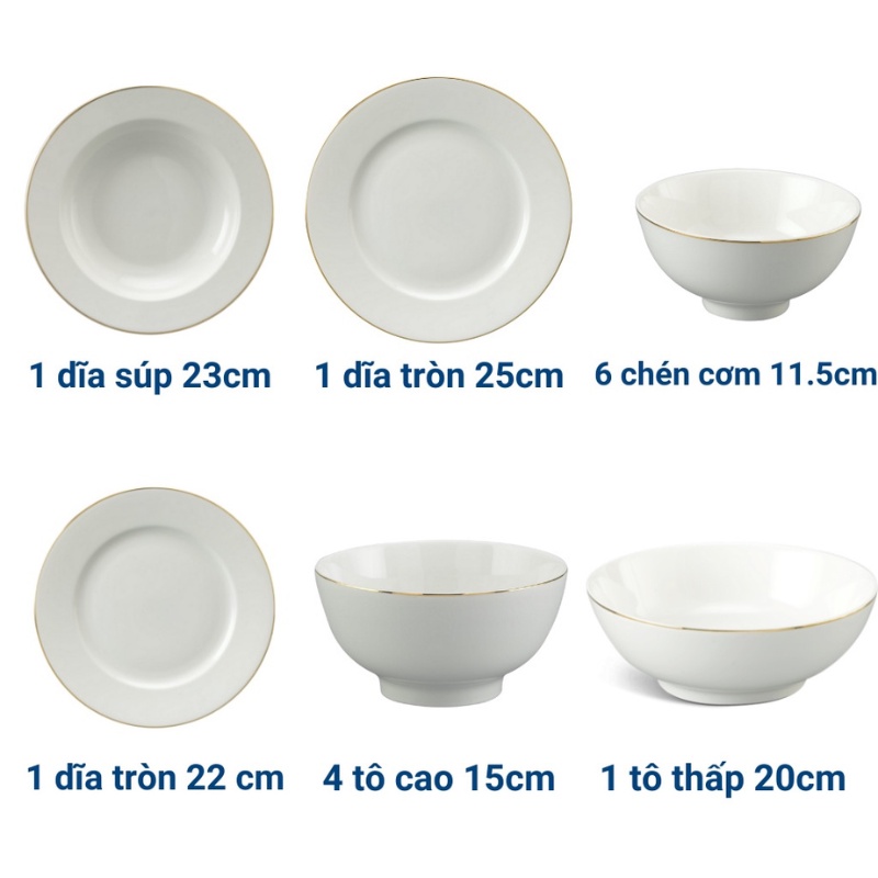 TÔ MINH LONG 15 CM JASMINE IFP CHỈ VÀNG