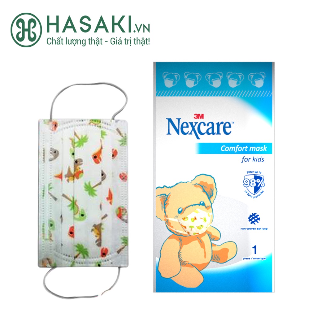 Khẩu Trang Trẻ Em Nexcare 3M 3 Lớp Comfort Mask For Kids 1 Cái