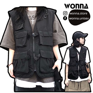 Áo gilê GILE nam nữ kiểu phao đen ngầu cá tính Hàn bigsize form rộng hot street darkswear menswear túi hộp TACTICAL