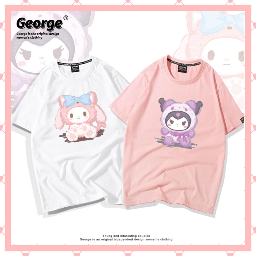 My Melody - Áo phông tay ngắn cổ tròn Hello Kitty Unisex nhiều màu