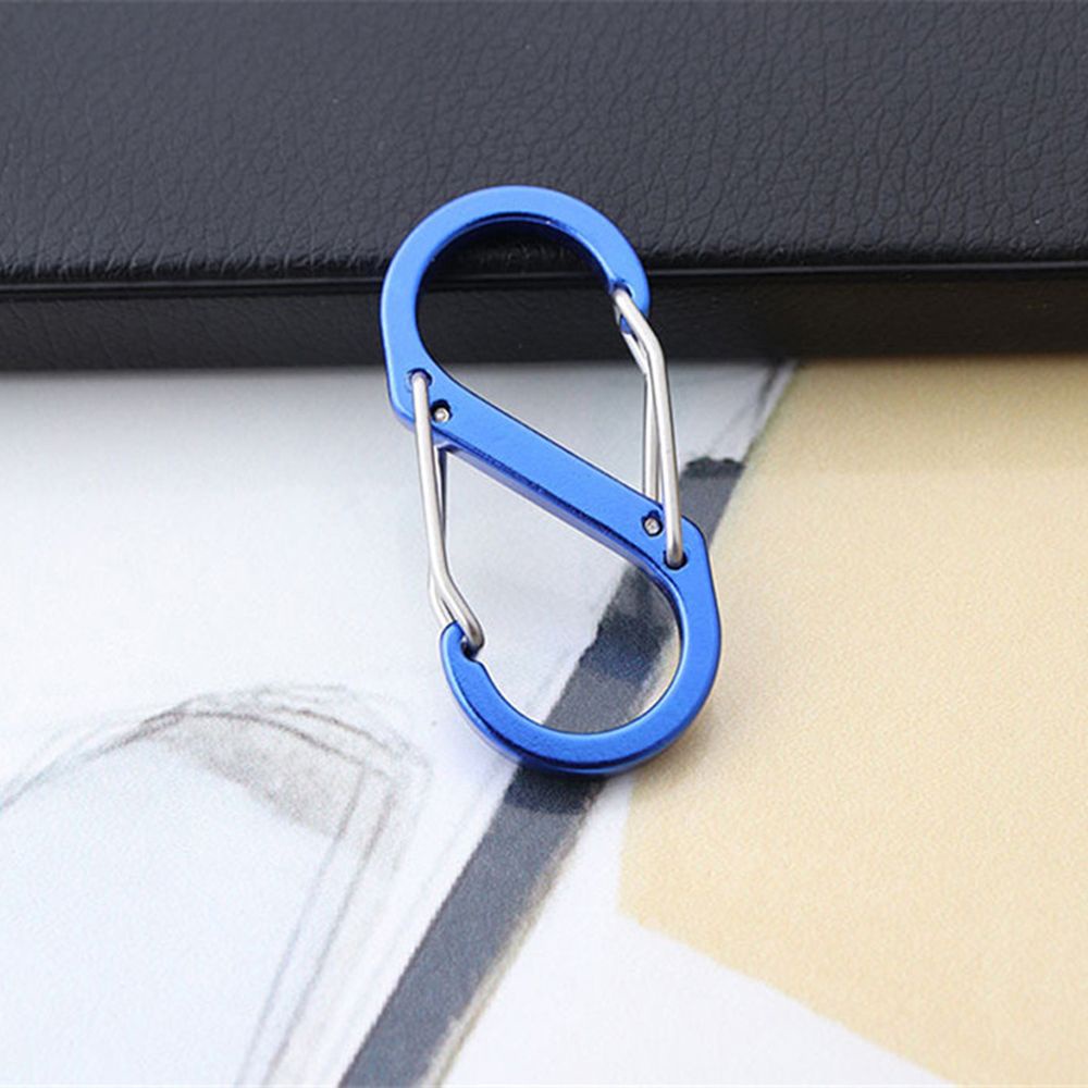 Set 5 móc khóa chữ S bằng hợp kim nhôm đa năng màu sắc ngẫu nhiên tiện dụng