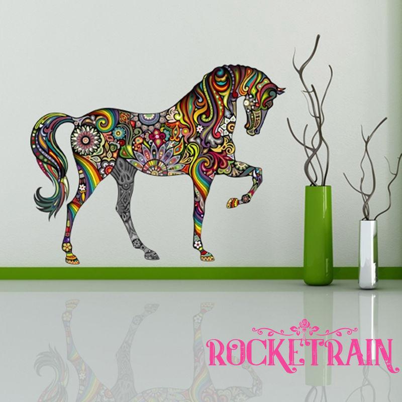 Giấy dán tường họa tiết chú ngựa phong cách vintage