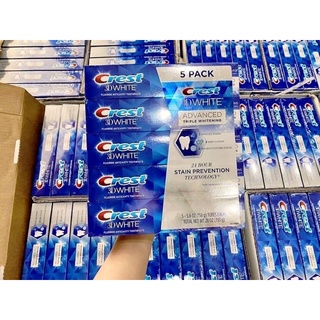 Kem đánh răng Crest 3D White Advanced Triple Whitening 158gram