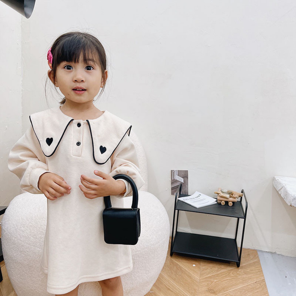 Túi đeo chéo dáng vuông nhỏ kiểu Hàn Quốc thời trang thu đông dành cho trẻ em