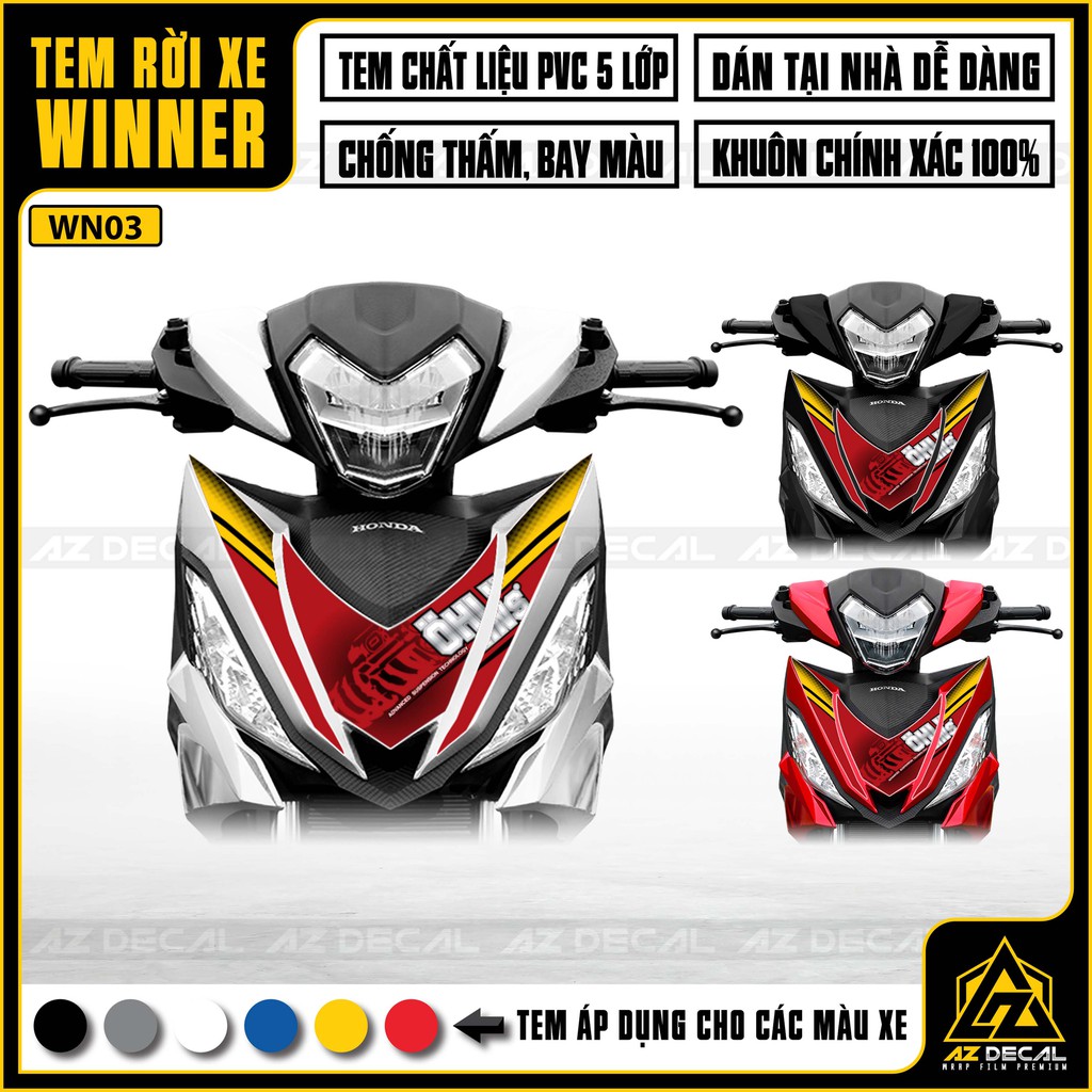 Tem Xe Winner V1/150 Mẫu Ohlins | WN03 | Chất Liệu Decal Chống Nước, Cắt Khuôn Sẵn Dễ Dàng