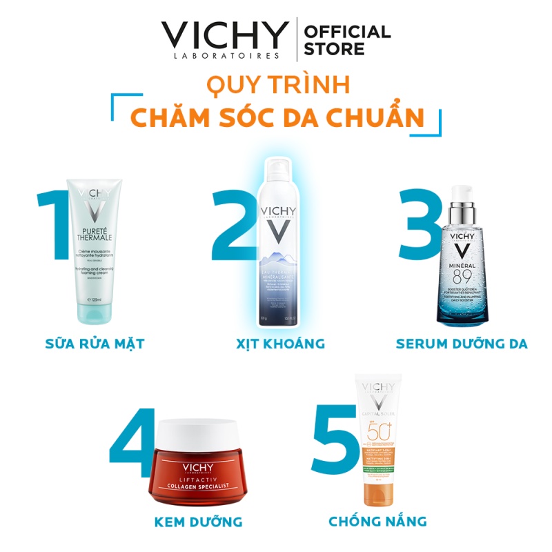 Nước xịt khoáng dưỡng da Vichy Mineralizing Thermal Water 50ml