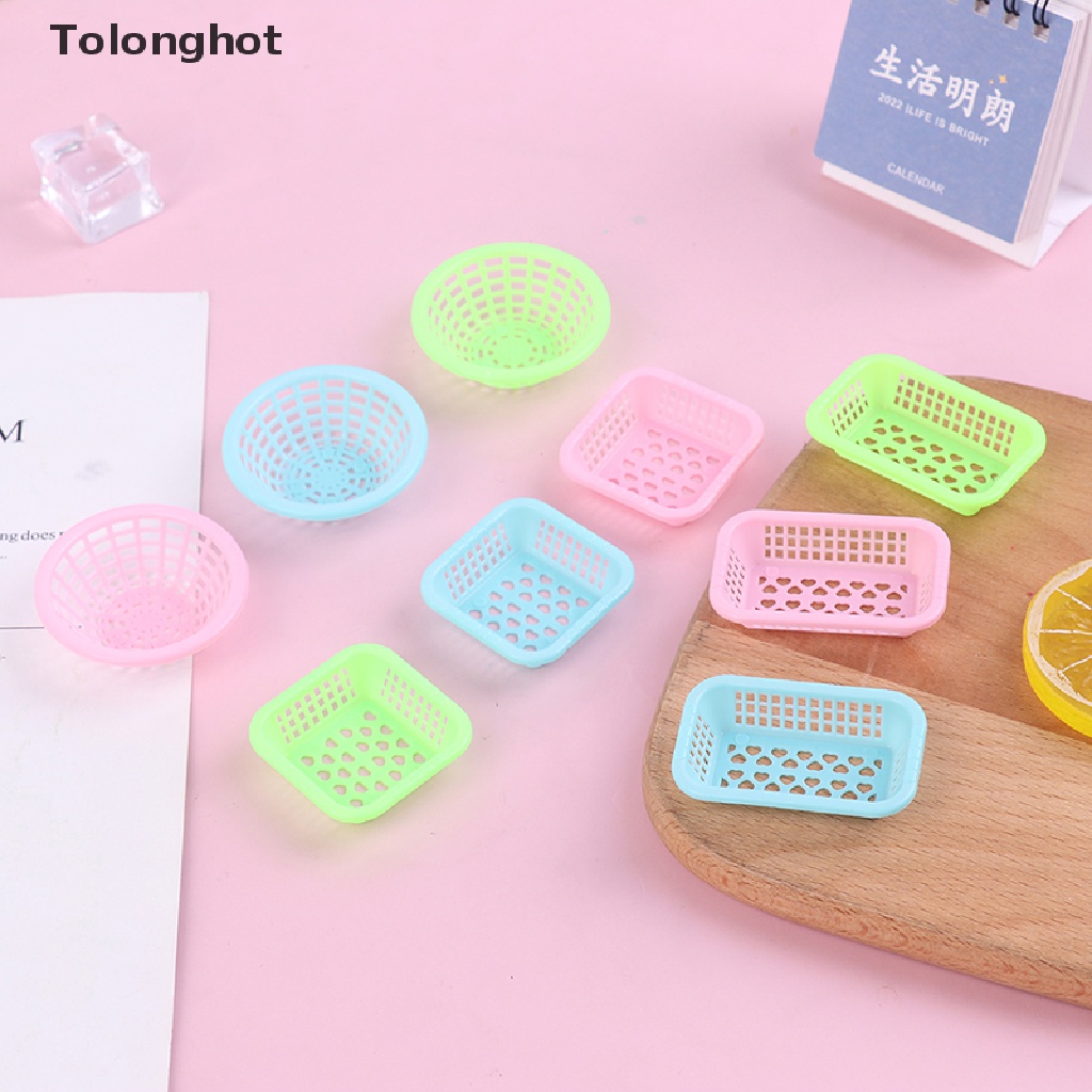 Bộ 3 Rổ Rửa Trái Cây Mini Tỉ Lệ 1: 12 Dùng Trang Trí Nhà Búp Bê