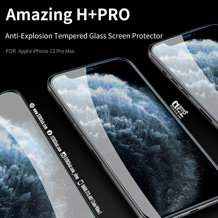 KÍNH CƯỜNG LỰC IPHONE 12 MINI - 12 - 12 PRO - 12 PRO MAX NILLKIN H+PRO 0.2MM CHÍNH HÃNG