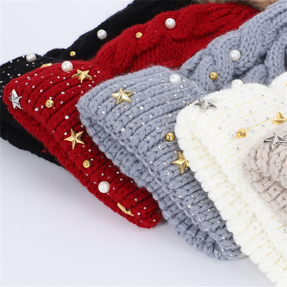 Mũ Beanie Đan Len Thời Trang Mùa Đông Cho Nữ