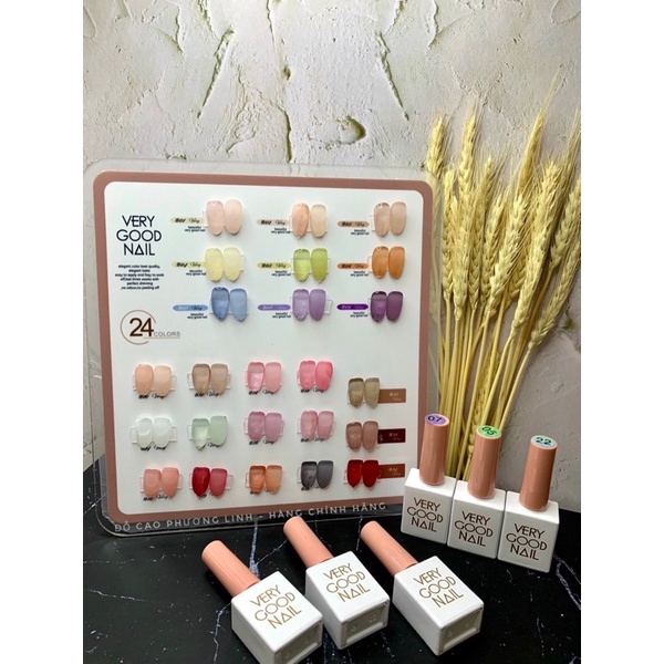 Set thạch 24 màu very good nail ,Sơn thạch FREESHIP ( hàng chính hãng ) chuẩn công ty tặng bảng màu meca cao cấp