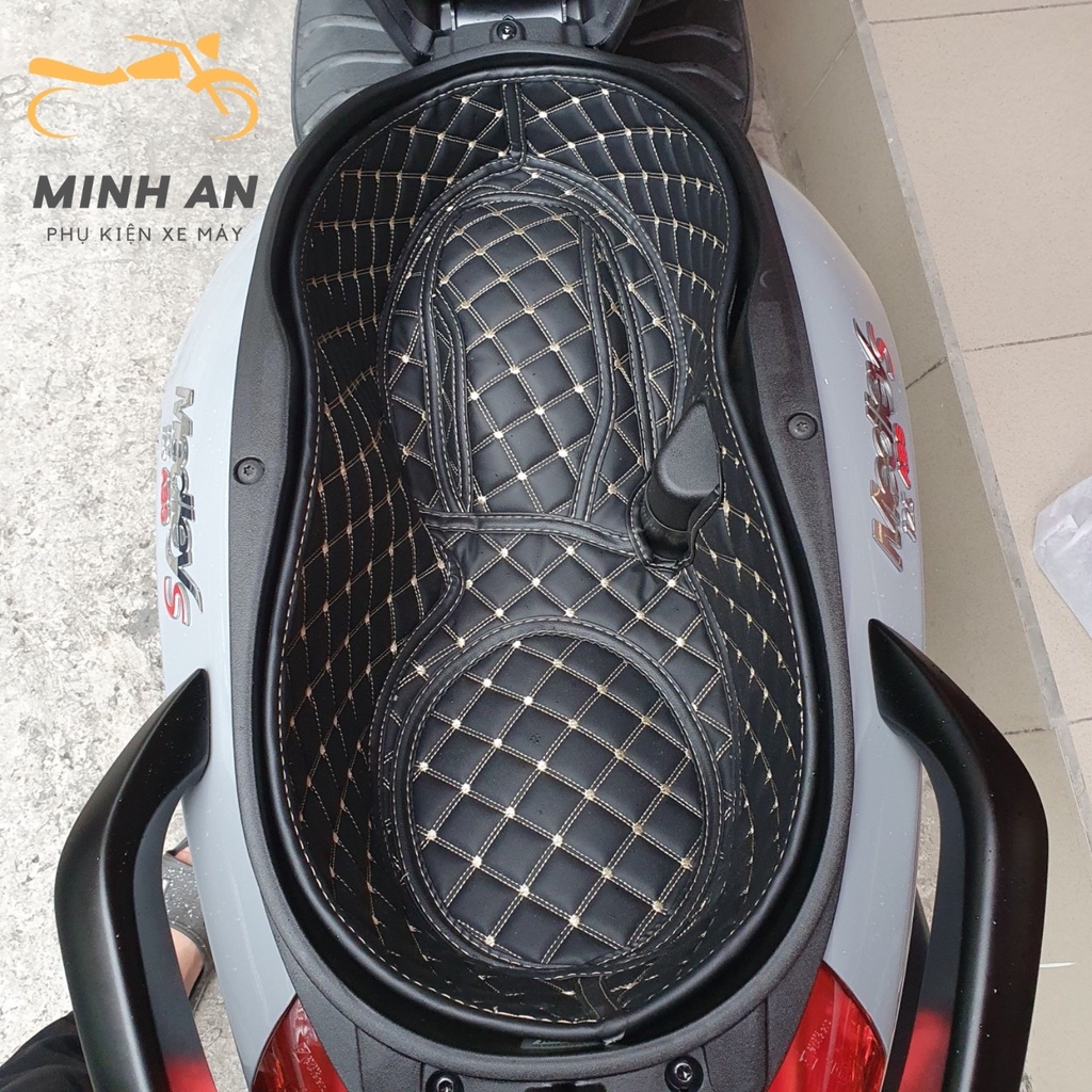 Lót Cốp Da Cách Nhiệt Chống Sốc Lót Cốp Xe Máy Xe Vespa GTS Có Túi Đựng Giấy Tờ Minh An