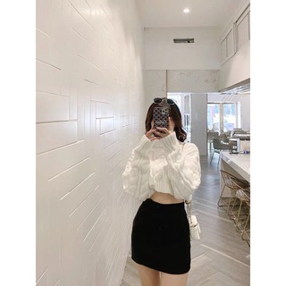 (Có sẵn) Áo Len Thừng Croptop Minipie