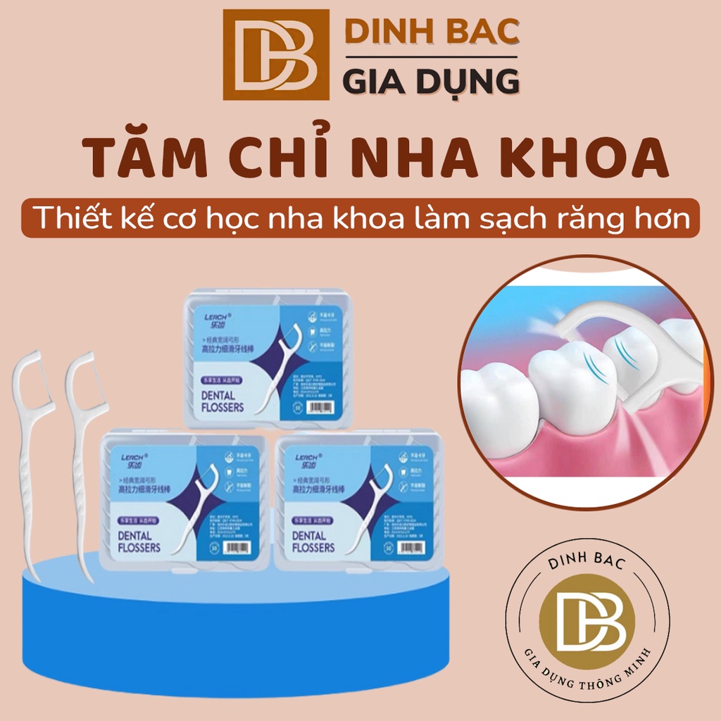 Hộp 50 tăm chỉ nha khoa tiện dụng Đình Bắc Store