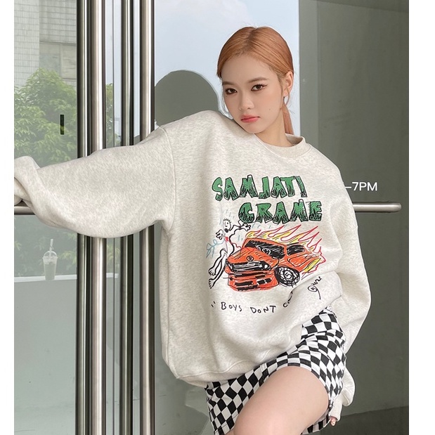 QKOOLE  Áo Thun Nữ Dài Tay Cổ Tròn Màu Sắc Đa Dạng