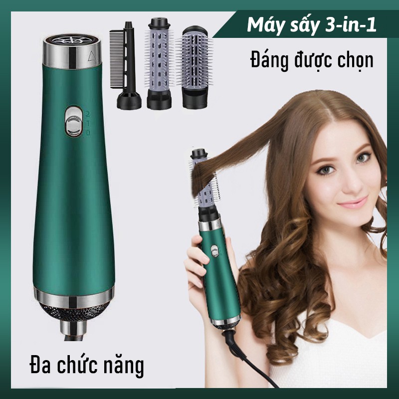 Máy sấy uốn tóc đa năng 3in1 - [GIẢM XƠ RỐI - RỤNG TÓC] - Tạo kiểu linh hoạt - Máy sấy dưỡng tóc