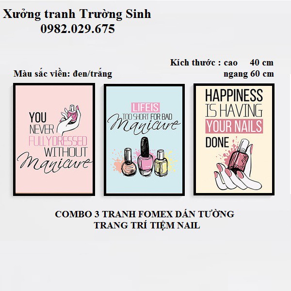 COMBO 3 TRANH NAIL NGHỆ THUẬT