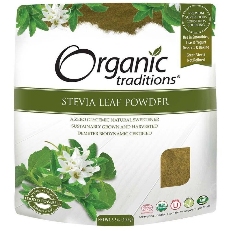 Đường Stevia hữu cơ hãng Organic Traditions 100gr