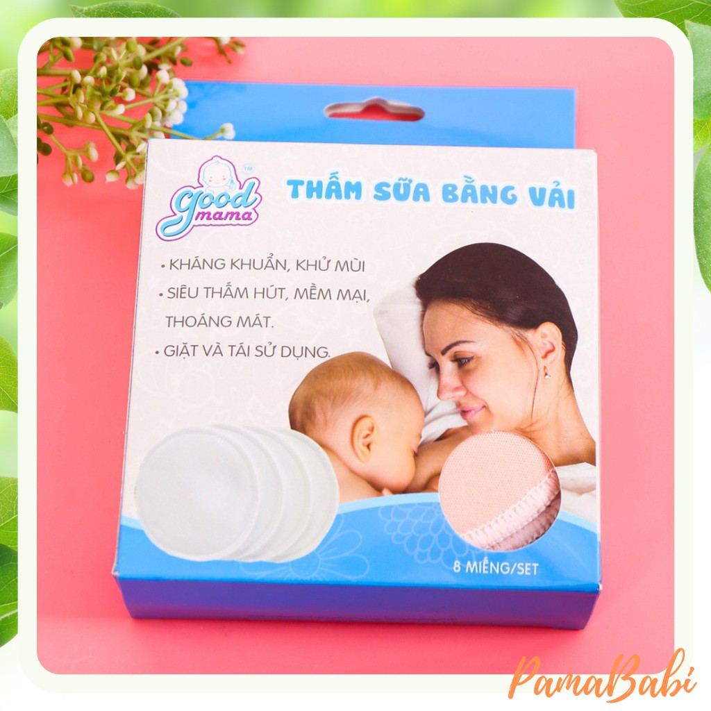 Miếng lót thấm sữa vải Good Mama (8 miếng)