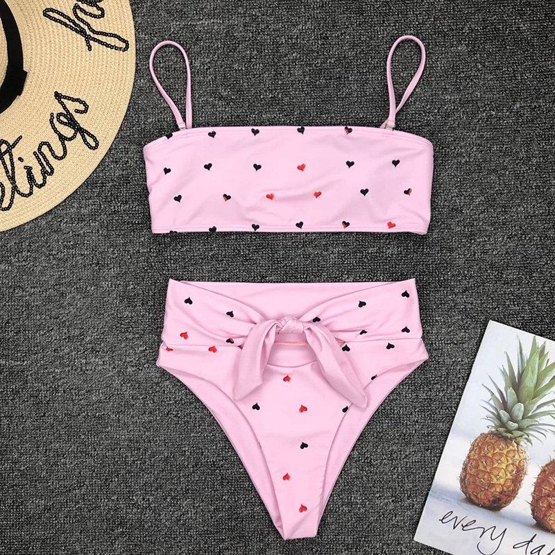 Bikini Nữ Cạp Cao In Hình Trái Tim Gợi Cảm | BigBuy360 - bigbuy360.vn