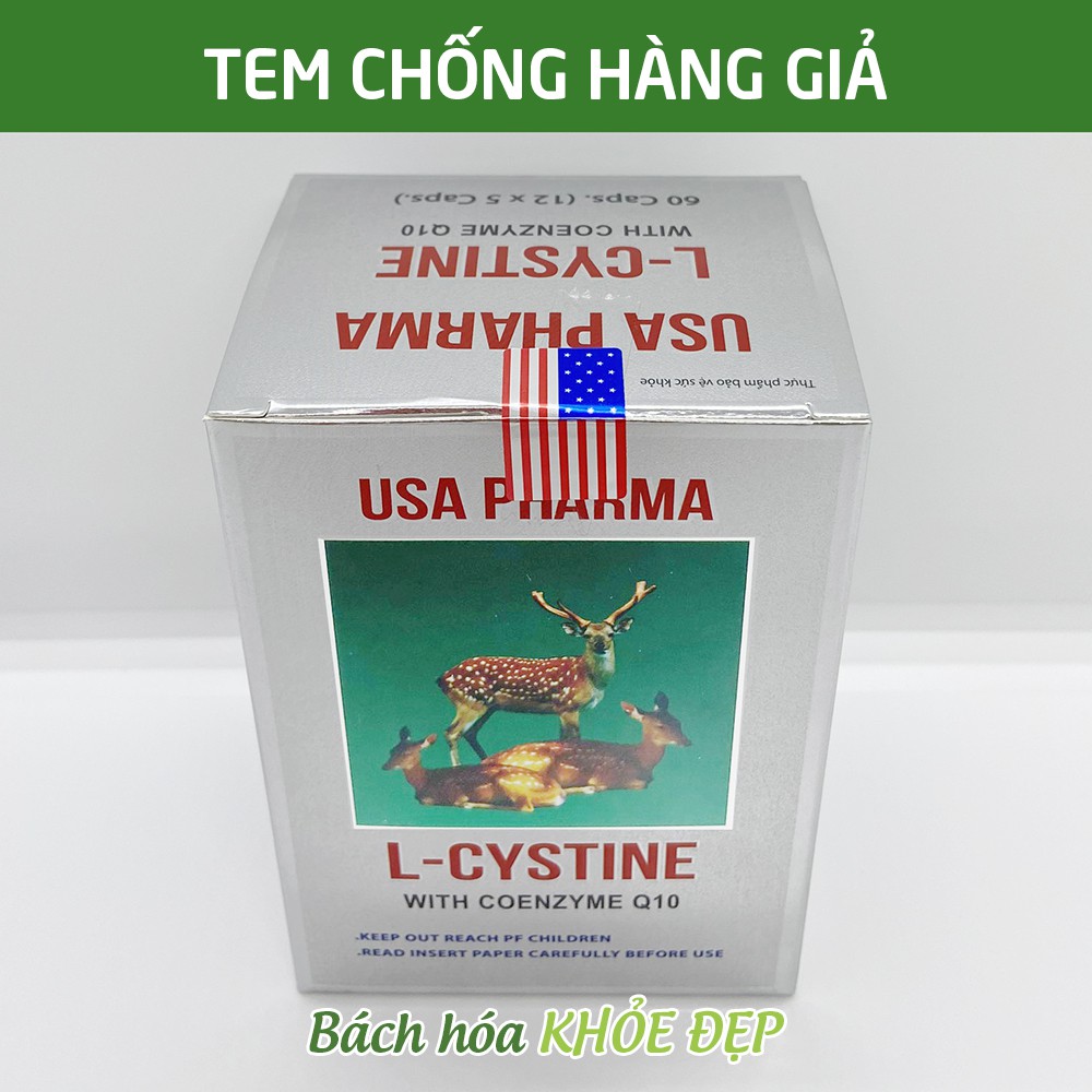 Viên uống L-Cystine with Coenzym Q10 giúp đẹp da, khỏe tóc - Hộp 60 viên | BigBuy360 - bigbuy360.vn