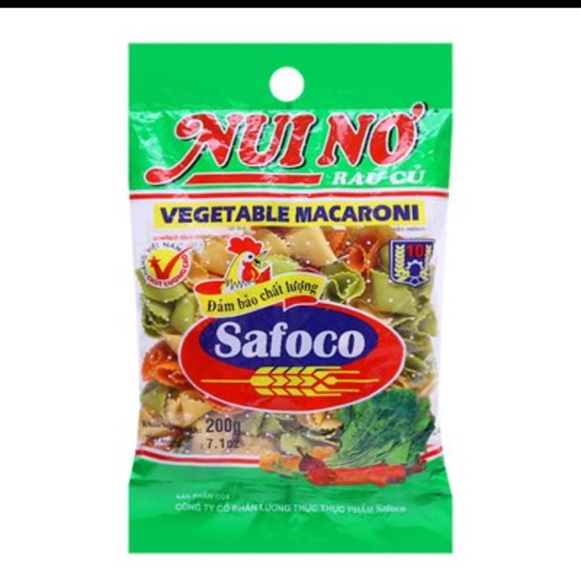 Nui rau củ hình nón Safoco 200g
