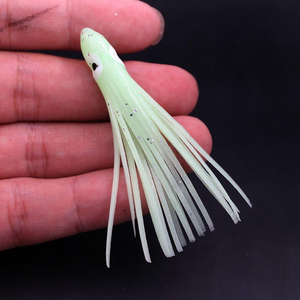 Bộ 10 Mồi Câu Cá Giả Hình Con Mực Mềm Phát Sáng