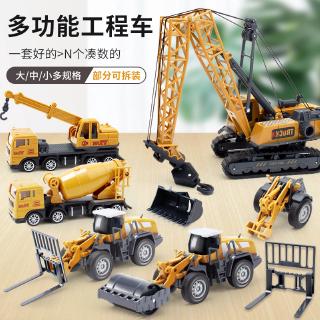 Construction Cars Trucks Toys Excavator Model Car Vehicle Sets ABS Construction Engineering Vehicle Children Boys Gift